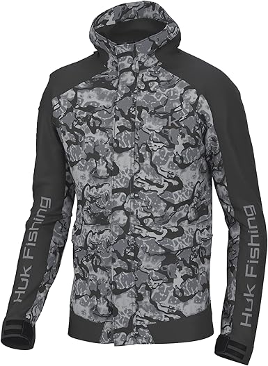 HUK Tournament Wind and Waterproof Fishing Rain Jacket